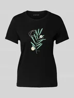 Koszulki i topy damskie - T-shirt o kroju regular fit z czystej bawełny - miniaturka - grafika 1
