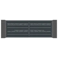 Bramy garażowe - Brama dwuskrzydłowa Udine 4x1.5 m automat do słupa murowanego Jarmex 5907377385288 - miniaturka - grafika 1