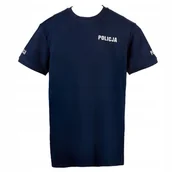Koszulki męskie - Koszulka T Shirt Policja 100% Bawełna Granatowa Odblaskowa Tshirt M - miniaturka - grafika 1