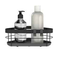 Półki łazienkowe - Koszyk łazienkowy narożny pod prysznic Remix czarny Sensea - miniaturka - grafika 1