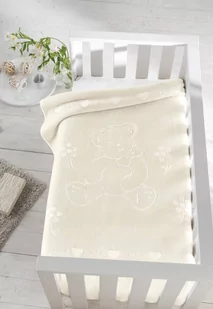 Pielsa Baby, Koc dziecięcy premium/Otulacz, Miś, Kremowy, 110x140 cm - Koce i narzuty dla dzieci - miniaturka - grafika 1