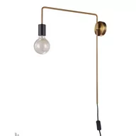 Lampy ścienne - Italux Kinkiet Moniq 1 x 60 W E27 gold black MB-BR1721402-W1-G - miniaturka - grafika 1