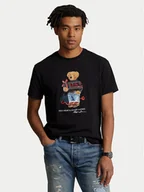 Koszulki męskie - Polo Ralph Lauren T-Shirt 710854497027 Czarny Regular Fit - miniaturka - grafika 1