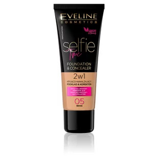 Eveline Selfie Time Foundation & Concealer 05 Beige 30ml - Podkłady do twarzy - miniaturka - grafika 1