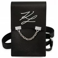 Etui i futerały do telefonów - Karl Lagerfeld Etui uniwersalne / wsuwka 170 x 90 mm black Autograph Chain - miniaturka - grafika 1