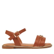 Buty dla dziewczynek - Sandały Tommy Hilfiger T3A2-33778-0326 M Brązowy - miniaturka - grafika 1