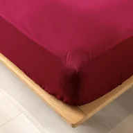Prześcieradła - Czerwone prześcieradło z bawełny organicznej z gumką 160x200 cm Biolina – douceur d'intérieur - miniaturka - grafika 1