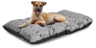 Legowiska dla psów - Legowisko Dla Psa Poduszka Prestige 100X70 Cm Wodoodporna Kości Czarne - miniaturka - grafika 1