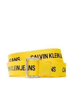 Paski - Calvin Klein Jeans Pasek Damski Slider Webbing Belt 38mm K50K507064 Żółty - grafika 1