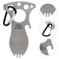 Akcesoria turystyczne - Highlander foon 5 W 1 fork spoon napinacz Screwdriver Opener Tool, srebrny, l CP207 - miniaturka - grafika 1