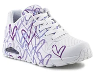 Sneakersy damskie - Skechers JGoldcrown Uno Lite - Spread the Love 155507-WLPR - miniaturka - grafika 1