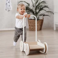 Chodziki - ooh noo Pchacz chodzik dla dziecka biały - miniaturka - grafika 1