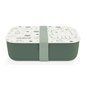 Akcesoria do karmienia - Miniland, Pojemnik Śniadaniowy Eco-Friendly, 1L, Żabka - miniaturka - grafika 1