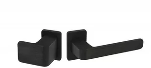 Gałko-klamka Wala na krótkim szyldzie H6S26P/G5S50/SK3S42G6 (rękojeść 26 mm, szyld 42 mm) czarna anoda, prawa - Klamki - miniaturka - grafika 1