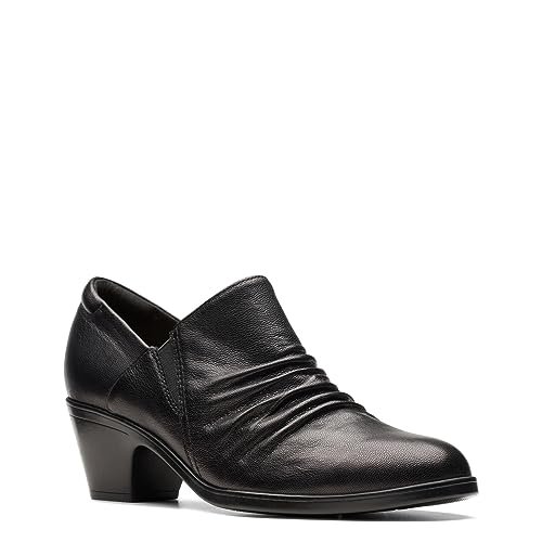 Clarks Damskie czółenka Bacht Emily 2, czarna skóra, 40 EU wąski