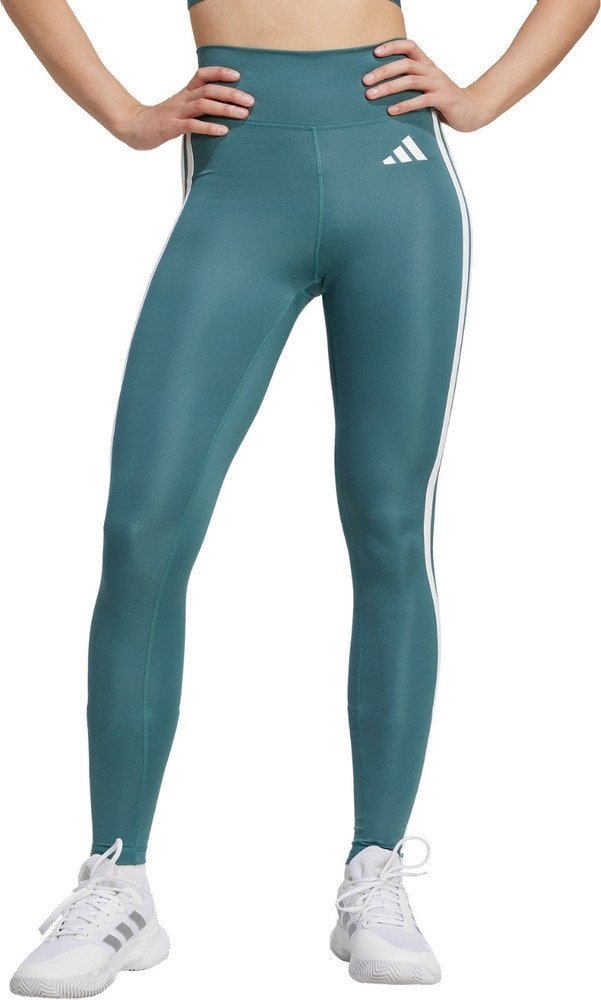 Legginsy damskie adidas Optime Essentials 3-Stripes 7/8 zielone JY2152 XS