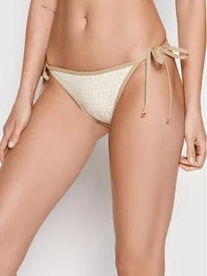 Michael Kors MICHAEL Dół od bikini Logo MM7W504 Beżowy - Stroje kąpielowe - miniaturka - grafika 1