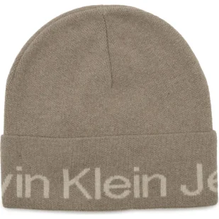 CALVIN KLEIN JEANS Czapka | z dodatkiem wełny i kaszmiru - Czapki damskie - miniaturka - grafika 1