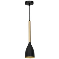 Lampy sufitowe - Luminex Istappar 3298 lampa wisząca zwis 1x60W E27 czarny/złoty - miniaturka - grafika 1
