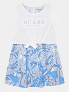 Guess Sukienka codzienna K4GK10 K6YW3 Biały Regular Fit - Sukienki i spódniczki dla dziewczynek - miniaturka - grafika 1