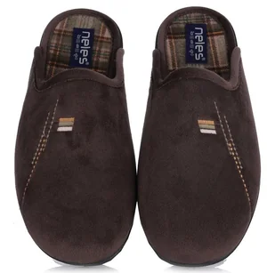 Pantofle męskie hiszpańskie Neles T9-4724A MARRON R.40 - Kapcie męskie - miniaturka - grafika 1