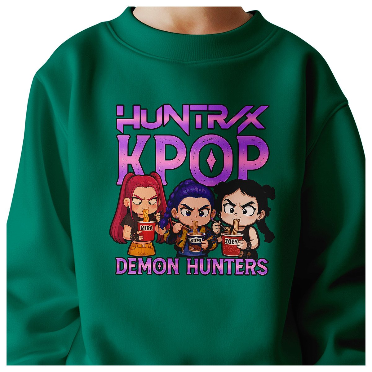 BLUZA DZIECIĘCA K-POPOWE ŁOWCZYNIE DEMONÓW HUNTRIX 134-140 BAWEŁNIANA