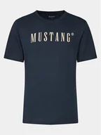 Koszulki męskie - Mustang T-Shirt Austin 1014695 Granatowy Regular Fit - miniaturka - grafika 1