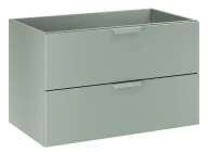Szafki łazienkowe - Jasnozielona szafka łazienkowa pod umywalkę - Verdessa 3X 80 cm - miniaturka - grafika 1