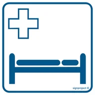 Systemy ekspozycyjne i znaki informacyjne - RE001 SZPITAL, FN - FOLIA SAMOPRZYLEPNA; (200X200MM) - miniaturka - grafika 1