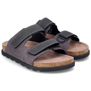Klapki męskie Rieker 21160-45 GREY 43 - Klapki i japonki męskie - miniaturka - grafika 1