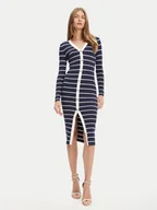 Sukienki - Guess Sukienka dzianinowa W5YK98 Z2YK2 Granatowy Slim Fit - miniaturka - grafika 1