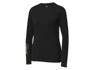 Koszulki sportowe damskie - CRIVIT Koszulka funkcyjna damska z długim rękawem (Czarny, XS (32/34)) - miniaturka - grafika 1