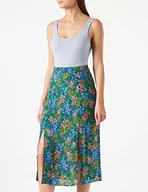 Spódnice - Naf Naf Damska spódnica jupe, zielona puria, 42 - miniaturka - grafika 1