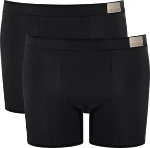 Sloggi Herren Shorts, 2er Pack - GO Natural Short C2P, Bokserki, Bawełna Stretch Schwarz L - Majtki męskie - miniaturka - grafika 1