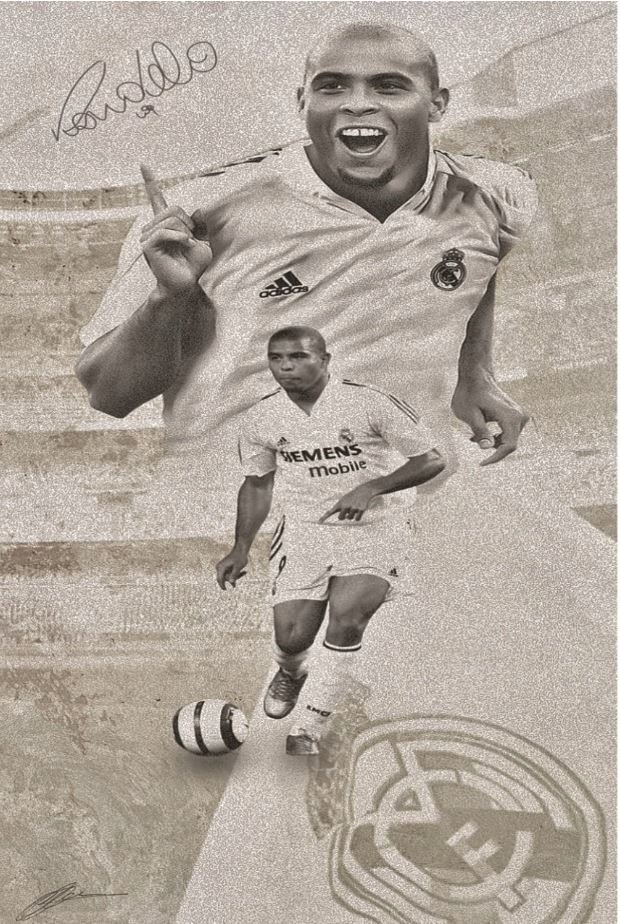 PUZZLE Ronaldo Luis Nazario de Lima Autograf + IMIĘ Pudełko 120 el.