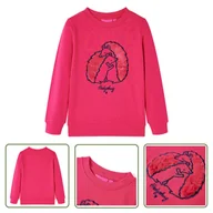 Bluzy dla dziewczynek - Bluza dziecięca - jaskrawy róż - 92 - Bluza Dziecięca - miniaturka - grafika 1