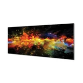 Tablice i flipcharty - Nowoczesny panel  Żółte wzory fraktali 125x50 cm - miniaturka - grafika 1