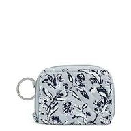Portfele - Vera Bradley Damski bawełniany mały portfel zapinany na zamek błyskawiczny z ochroną RFID, wieloletnie szare - bawełna z recyklingu, jeden rozmiar - miniaturka - grafika 1