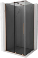 Kabiny prysznicowe - Mexen Velar kabina prysznicowa rozsuwana 110x100 cm, grafit, miedź szczotkowana - 871-110-100-41-65 - miniaturka - grafika 1