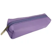 Piórniki - Piórnik szkolny młodzieżowy prostokąt kostka Fiolet Pastel - miniaturka - grafika 1