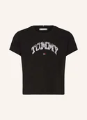 Koszulki dla dziewczynek - Tommy Hilfiger T-Shirt schwarz - TOMMY HILFIGER - miniaturka - grafika 1