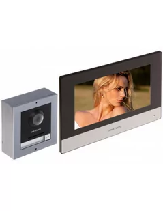 HIKVISION Zestaw wideodomofonu IP DS-KIS602 Hikvision DS-KIS602 - Wideodomofony - miniaturka - grafika 1