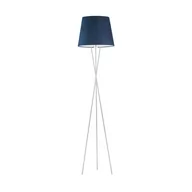 Lampy stojące - Nowoczesna lampa podłogowa typu tripod, Lysne, Tokio velur, Granatowy - miniaturka - grafika 1