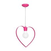 Lampy sufitowe - Decoland Dziecięca lampa wisząca LOVE 1xE27/60W/230V różowa - miniaturka - grafika 1