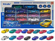 Samochody i pojazdy dla dzieci - RESORAKI ZESTAW SAMOCHODÓW, 16 SZTUK - miniaturka - grafika 1