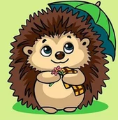 Kolorowanki, wyklejanki - Malowanie po numerach - Jeż 25x25cm - miniaturka - grafika 1