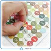 Zabawki kreatywne - Komplet naklejek z numerkami DMC do haftu diamentowego - wszystkie kolory w jednym miejscu - miniaturka - grafika 1