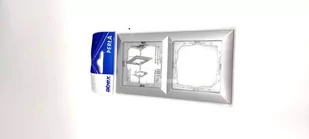 Abex Perła srebrny ramka 2 RA-2P RA-2P-srebrny - Klawisze i ramki - miniaturka - grafika 1