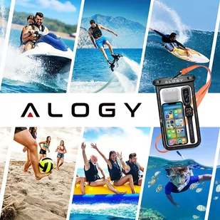 Etui wodoodporne Alogy Waterproof Case torba wodoszczelna uniwersalna IPX8 na telefon do 9 cali i akcesoria Czarne - Etui i futerały do telefonów Etui wodoodporne Alogy Waterproof Case torba wodoszczelna uniwersalna IPX8 na telefon do 9 cali i akcesoria Czarne - Etui i futerały do telefonów - miniaturka - grafika 2
