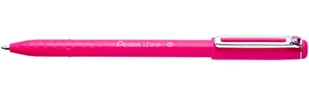 Pentel BX460-P długopis IZee, model z nasadką, metalowy klips, grubość linii 0,5 mm, 12 sztuk, różowy - Długopisy - miniaturka - grafika 1
